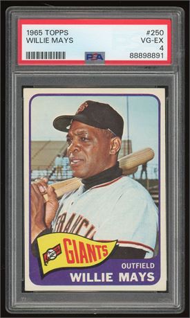 1965 Topps #250 Willie Mays PSA 4 VGEX