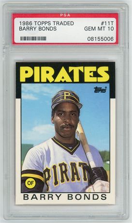 1986 Topps Traded Barry Bonds RC PSA 10 GEM MINT