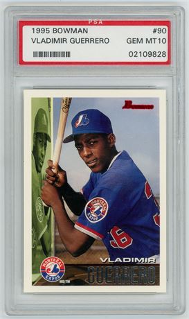 1995 Bowman #90 Vladimir Guerrero RC PSA 10 GEM MINT