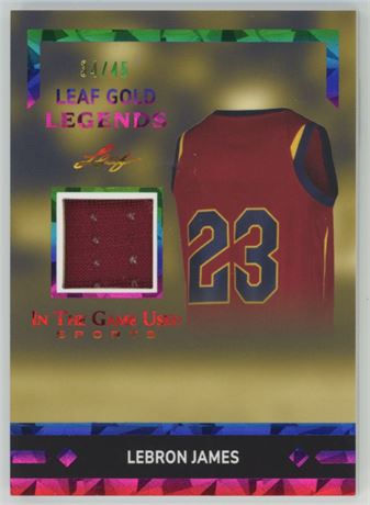 2024 Leaf In The Game LeBron James Game Used Jersey Relic 34/45