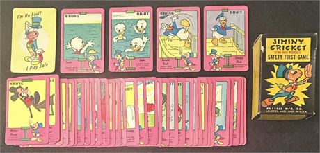 1955 Mickey Mouse Club Jiminy Cricket Safety First Game Complete Set w/ Box
