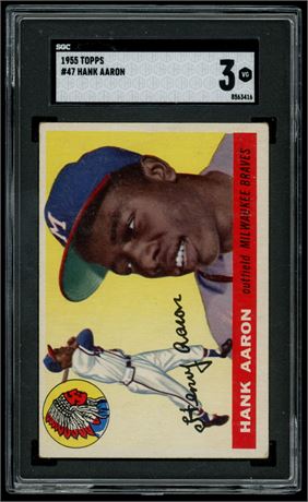 1955 Topps #47 Hank Aaron SGC 3