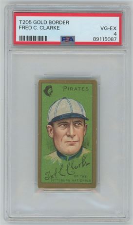 1911 T205 Fred Clarke (HOF) PSA 4 VGEX Gorgeous Color