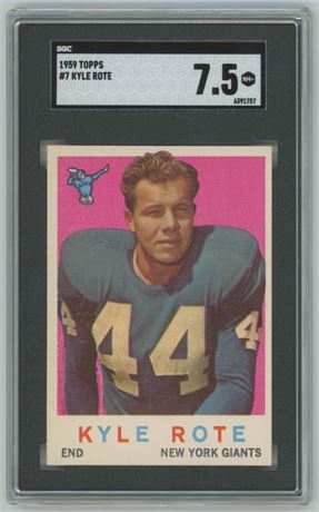 1959 Topps #7 Kyle Rote SGC 7.5 NM+