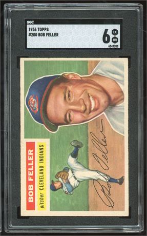 1956 Topps #200 Bob Feller SGC 6 EXMT