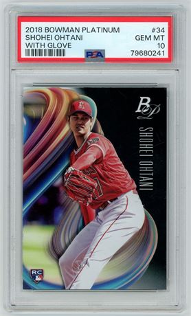 2018 Bowman Platinum #34 Shohei Ohtani With Glove RC PSA 10 GEM MINT