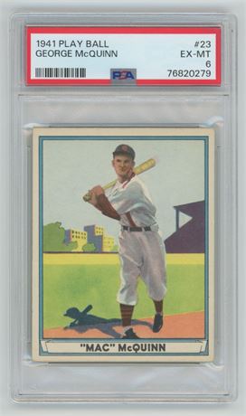 1941 Play Ball #23 George McQuinn PSA 6 EXMT