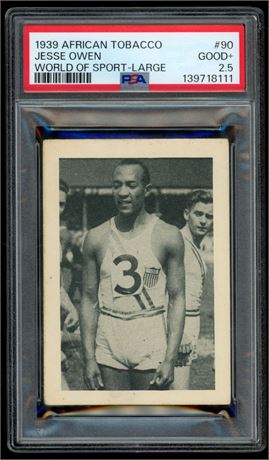 1939 African #90 Jesse Owens World Of Sport-Large PSA 2.5 GOOD+