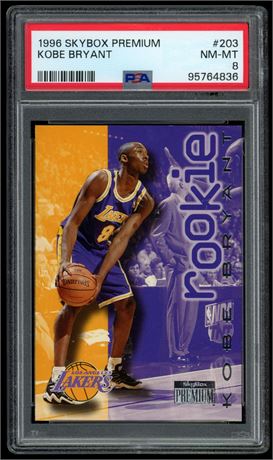 1996 Skybox premium #203 Kobe Bryant RC PSA 8