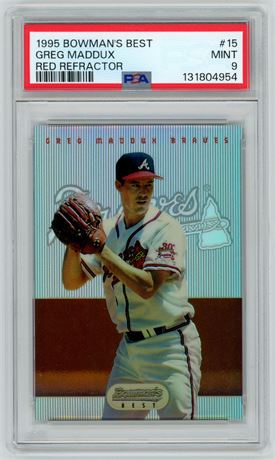 1995 Bowman's Best #15 Greg Maddux Red Refractor PSA 9 MINT
