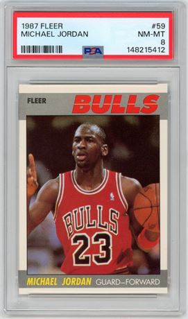 1987 Fleer #59 Michael Jordan PSA 8 NMMT