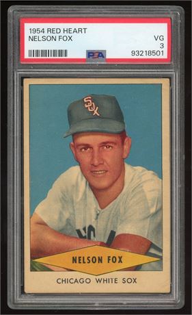 1954 Red Heart Nelson "Nellie" Fox PSA 3 VG