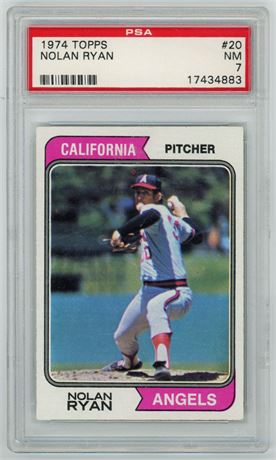 1974 Topps #20 Nolan Ryan PSA 7 NM