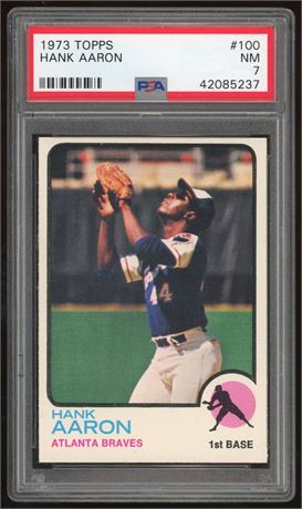 1973 Topps #100 Hank Aaron PSA 7 NM