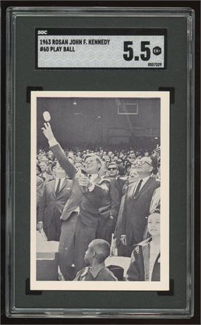 1963 Rosan #60 John F. Kennedy Play Ball SGC 5.5 EX+