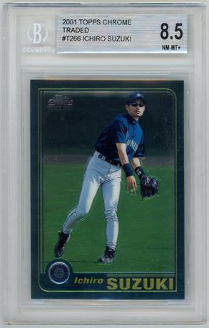 2001 Topps Chrome Traded Ichiro Suzuki RC BGS 8.5 NMMT+