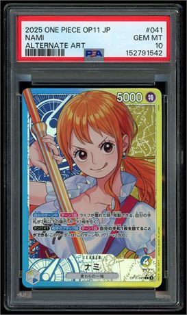 2025 One Piece OP11 #41 Nami Alternate Art PSA 10 GEM MINT