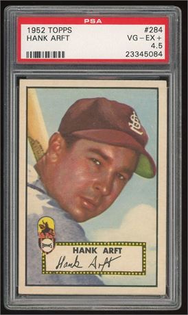 1952 Topps #284 Hank Arft PSA 4.5+ VGEX SP Nicely Centered