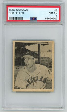 1948 Bowman #5 Bob Feller PSA 4 VGEX