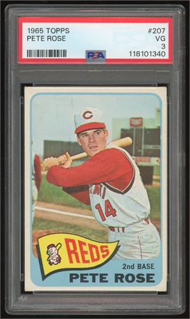 1965 Topps #207 Pete Rose PSA 3 VG