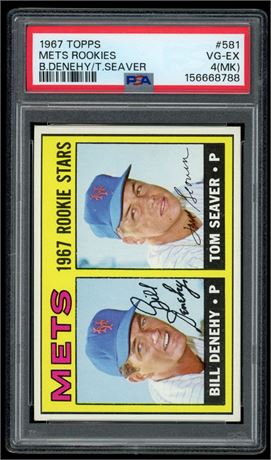 1967 Topps #581 Tom Seaver RC Hi# PSA 4 (MK)