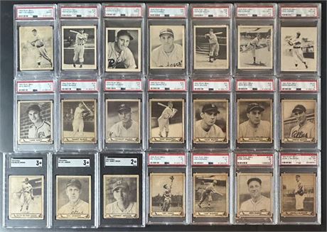 1939-40 Play Ball Graded Lot (21) w/ 5 HOF including Walter Johnson SGC 3