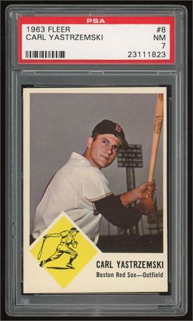 1963 Fleer #8 Carl Yastrzemski PSA 7 NM