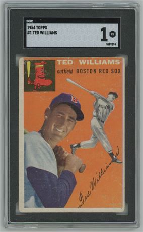 1954 Topps #1 Ted Williams SGC 1 POOR