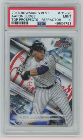 2016 Bowman's Best Top Prospects #TP-28 Aaron Judge Refractor PSA 9 MINT