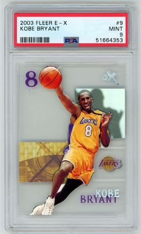 2003 Fleer E-X #9 Kobe Bryant PSA 9