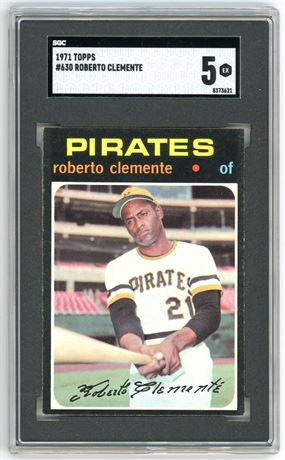 1971 Topps #630 Roberto Clemente SGC 5 EX