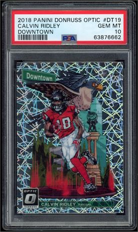 2018 Panini Donruss Optic Calvin Ridley Downtown PSA 10