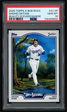 2025 Topps X Bob Ross Shohei Ohtani Beauty is Everywhere PSA 10