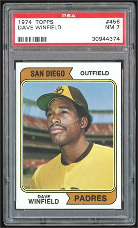 1974 Topps #456 Dave Winfield RC PSA 7 NM