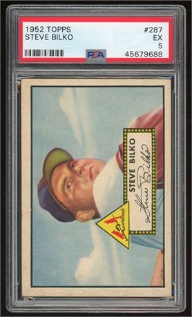 1952 Topps #287 SP Steve Bilko PSA 5 EX
