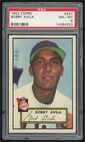 1952 Topps #257 Bobby Avila PSA 8 NMMT Only 7 Higher