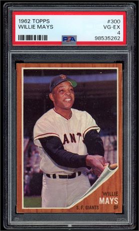 1962 Topps #300 Willie Mays PSA 4