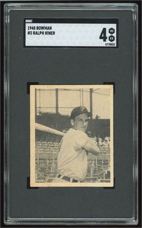 1948 Bowman #3 Ralph Kiner RC SGC 4 VGEX
