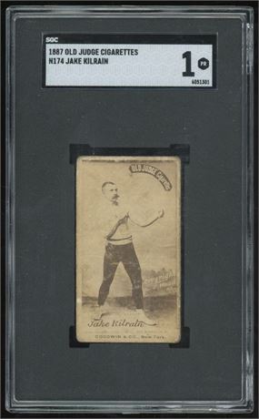 1887 N174 Old Judge Jake Kilrain SGC 1 POOR