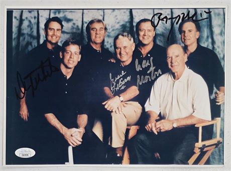 Roger Staubach, Danny White, Eddie LeBaron, Craig Morton Signed 8x11 Photo JSA