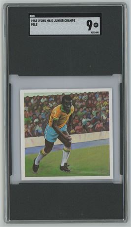 1983 Lyons Maid Junior Champs Pele SGC 9 MINT Pop 6, 2 higher