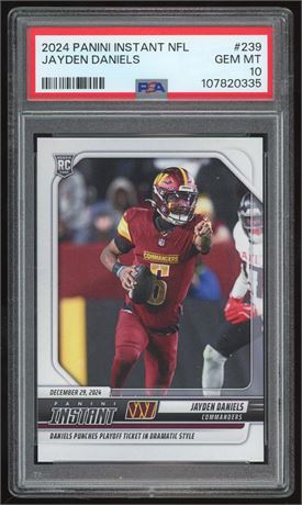 2024 Panini Instant NFL #239 Jayden Daniels RC PSA 10 GEM MINT