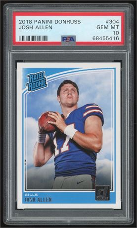 2018 Panini Donruss #304 Josh Allen Rated Rookie PSA 10 GEM MINT