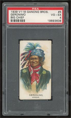 1939 Ganong Bros V118 Big Chief Geronimo PSA 4 VGEX
