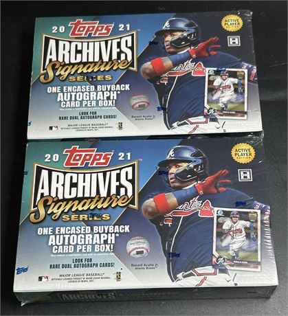2021 Topps Archives Signature Series Hobby Box Lot (2)