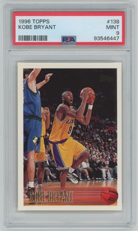 1996 Topps #138 Kobe Bryant RC PSA 9 MINT
