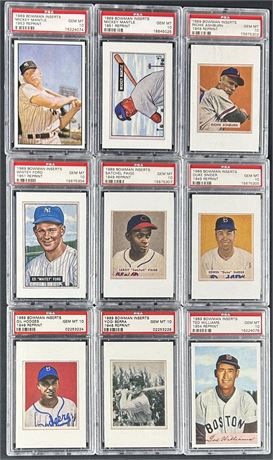 1989 Bowman Inserts PSA Graded Lot (9) All PSA 10's GEM MINT