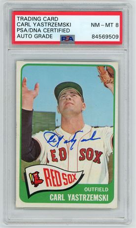 1965 Topps #385 Carl Yastrzemski PSA/DNA Certified Auto 8 NMMT