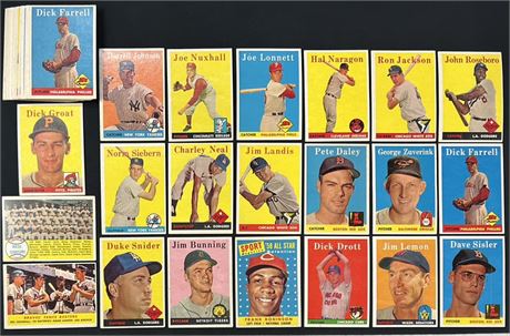 1958 Topps Baseball Lot (36) ~EX avg w/ Stars