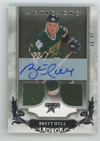 2018-19 Upper Deck Artifacts Brett Hull Auto /45